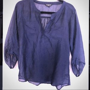 Express navy blue top